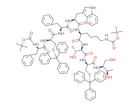 Boc-D-Phe-Cys(Trt)-Phe-D-Trp-Lys(Boc)-Thr(OtBu)-Cys(Trt)-Thr-OH